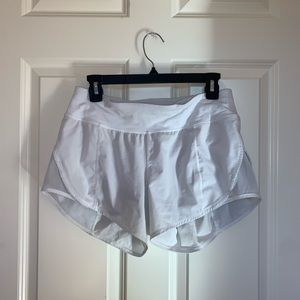 white lululemon shorts